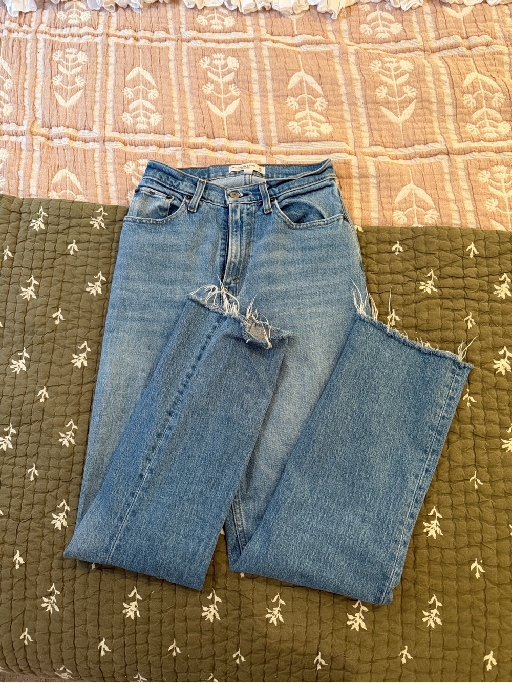 Abercrombie & Fitch Light Blue Straight Leg Jeans